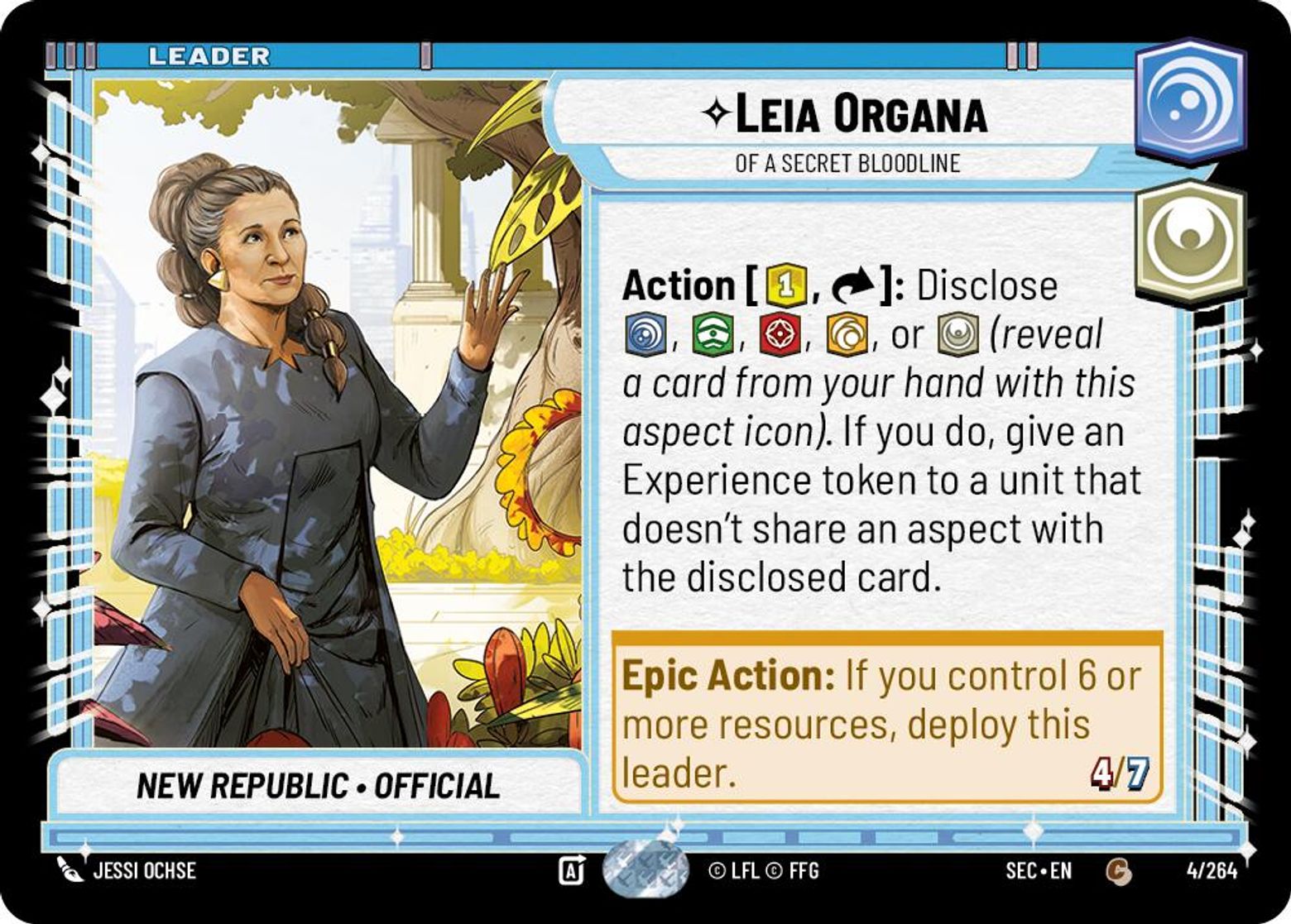 Leia Organa, Of A Secret Bloodline card art