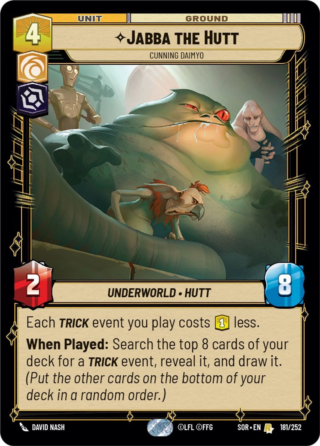 Jabba the Hutt, Cunning Daimyo card art