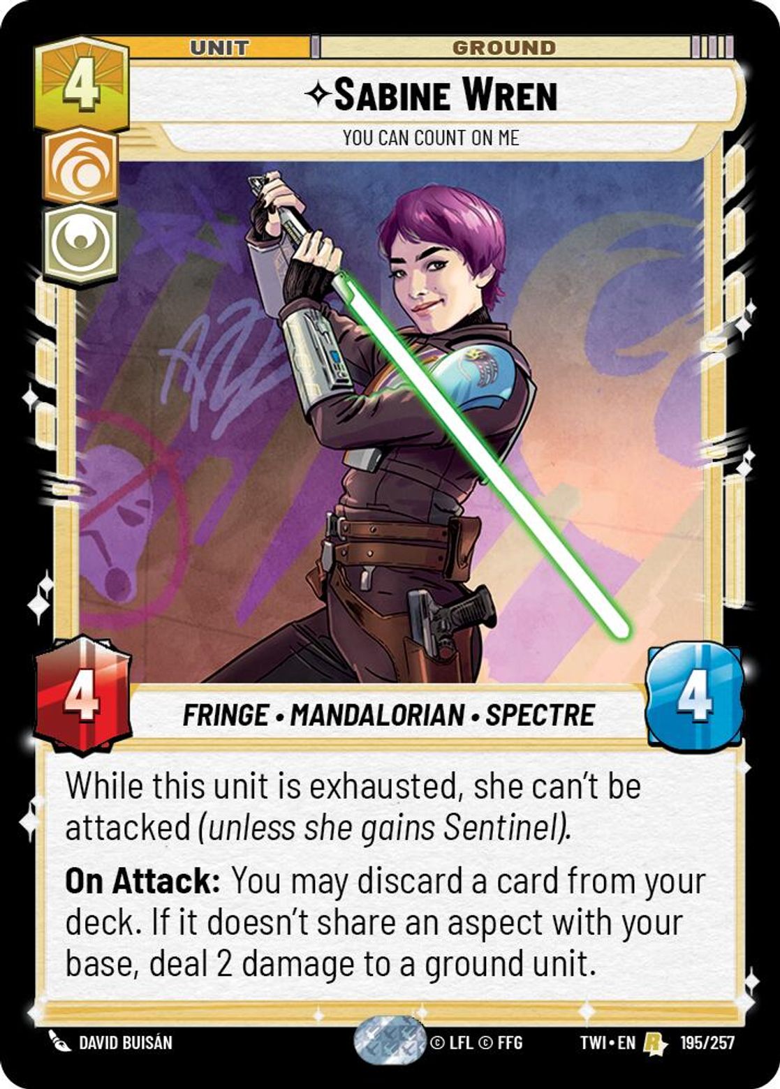 Sabine Wren, You Can Count On Me card art